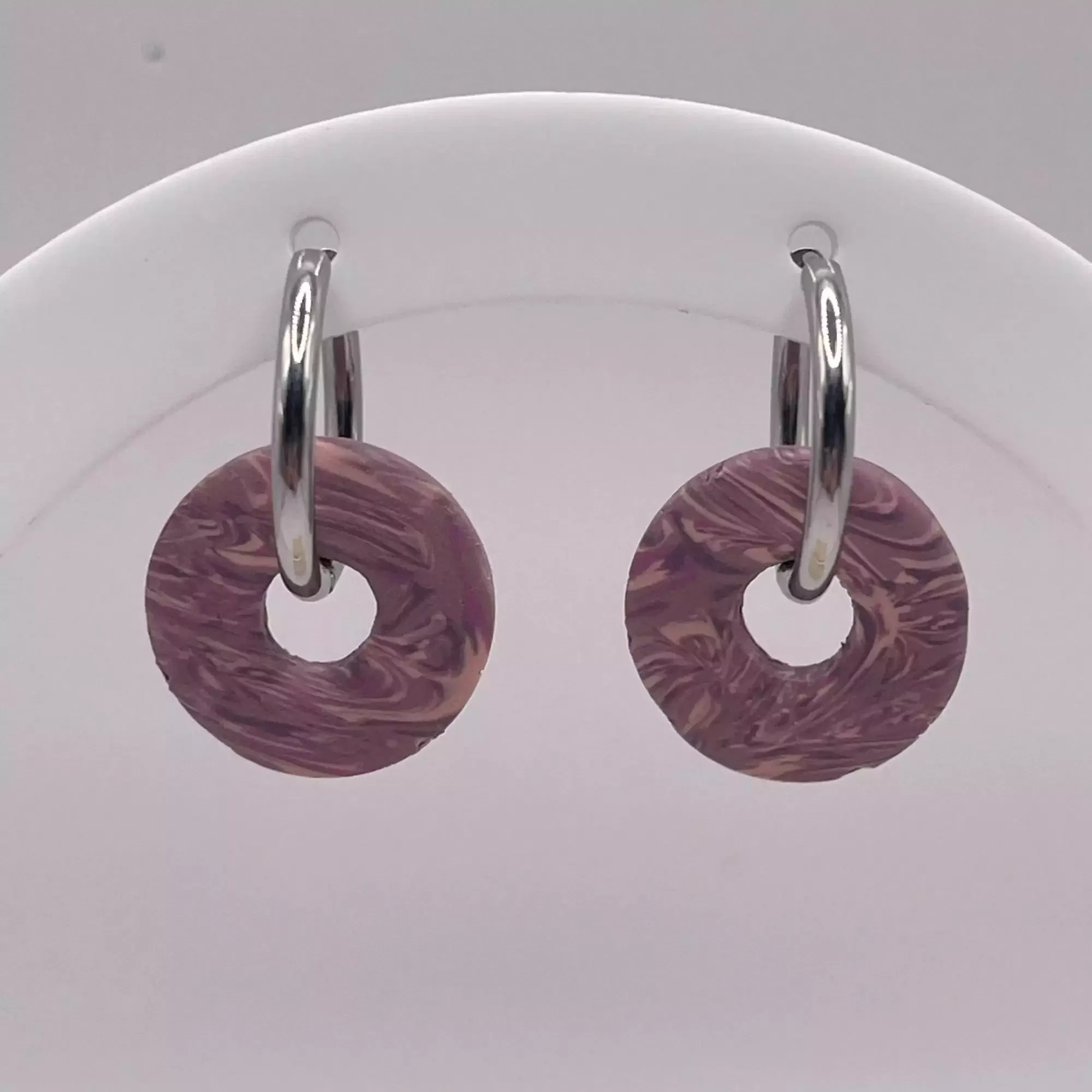 Pendiente + Charm Donut Aguas Moradas