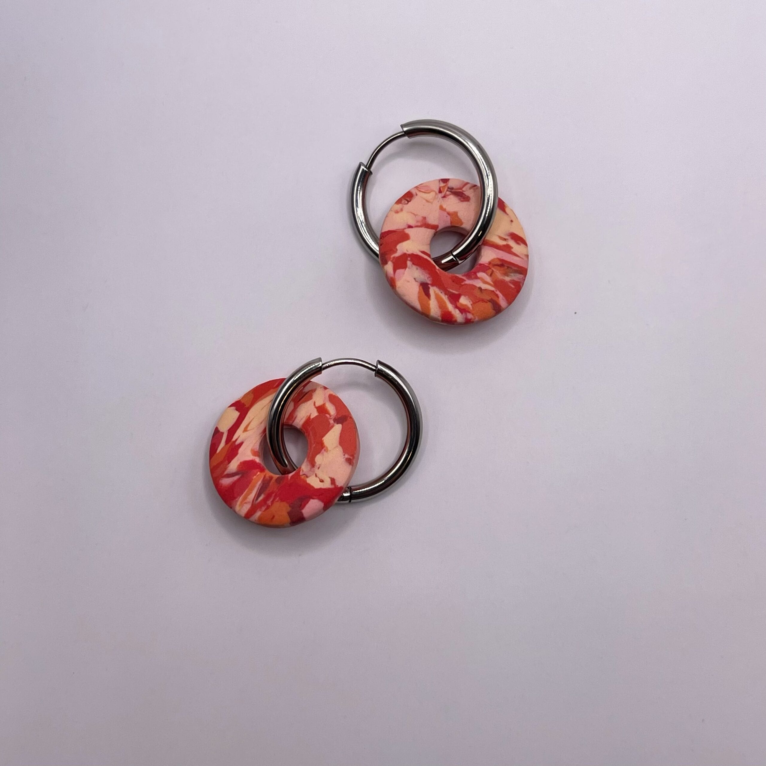 Pendiente + Charm Donut Fuego