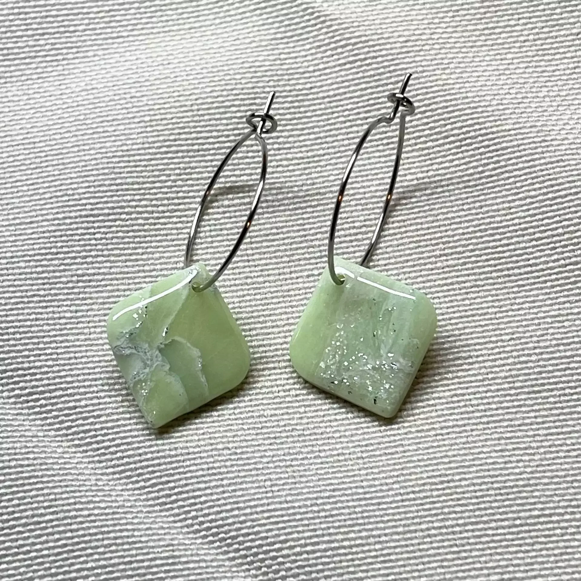 Pendiente Rounded Verde