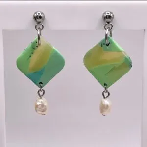 Pendientes Náyade Verdeplata