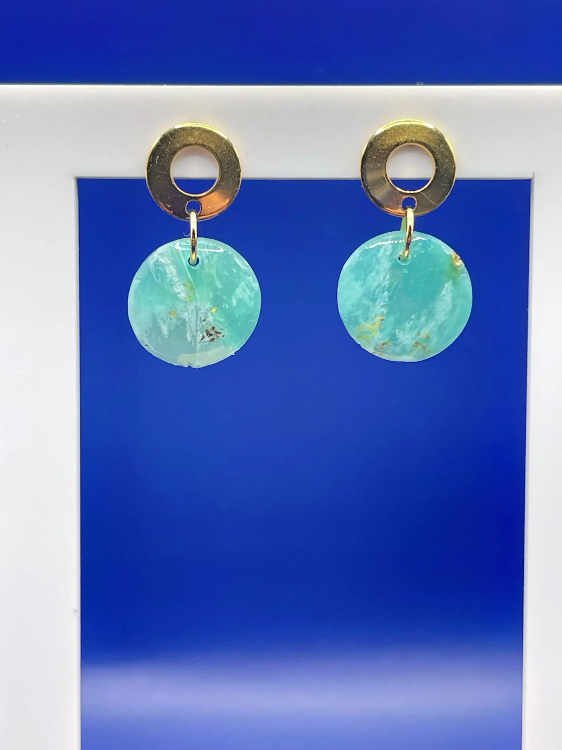 Pendientes Doblo Turquesa - Imagen 2