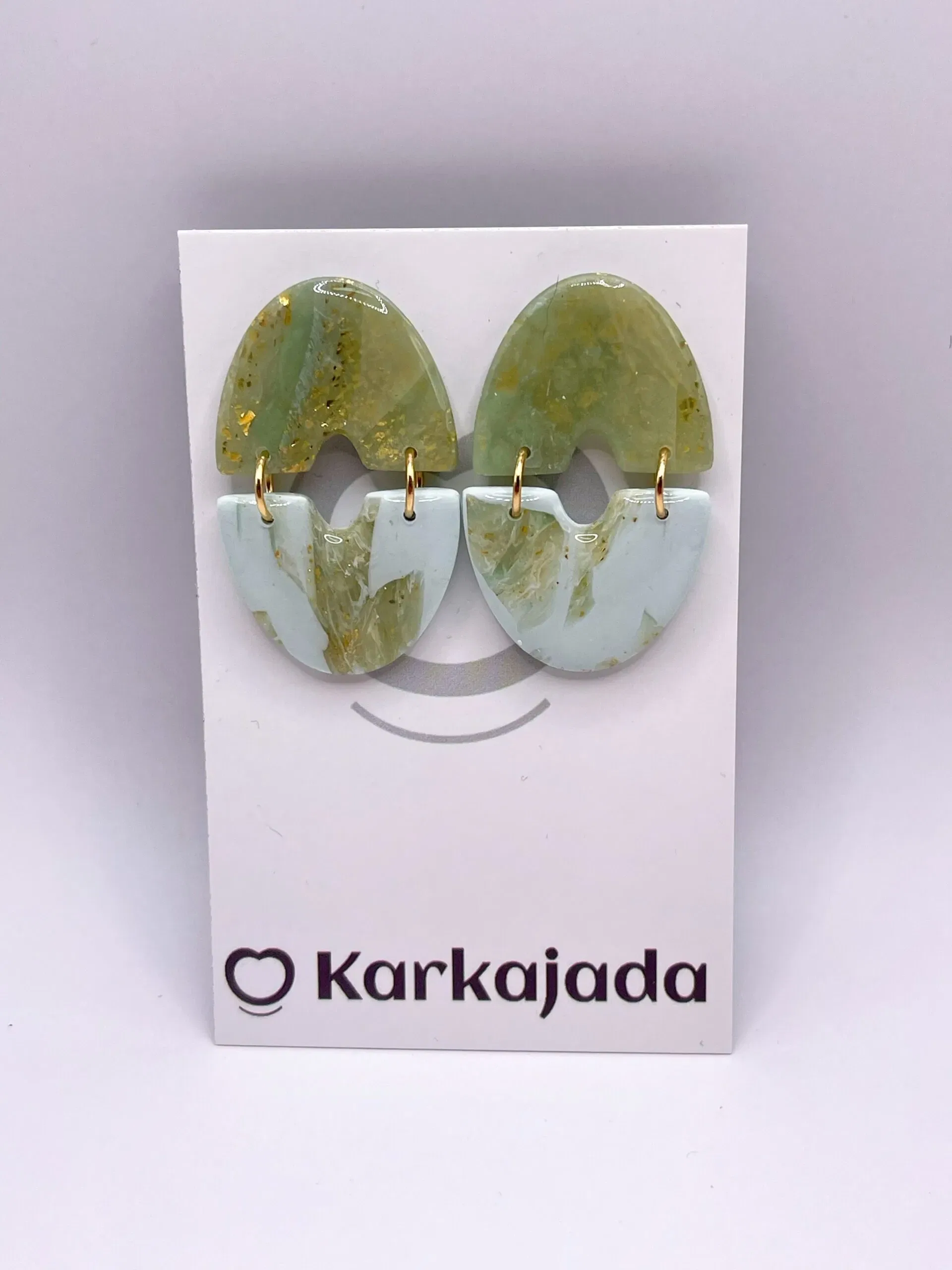 Pendientes Eclipse Verde Mica