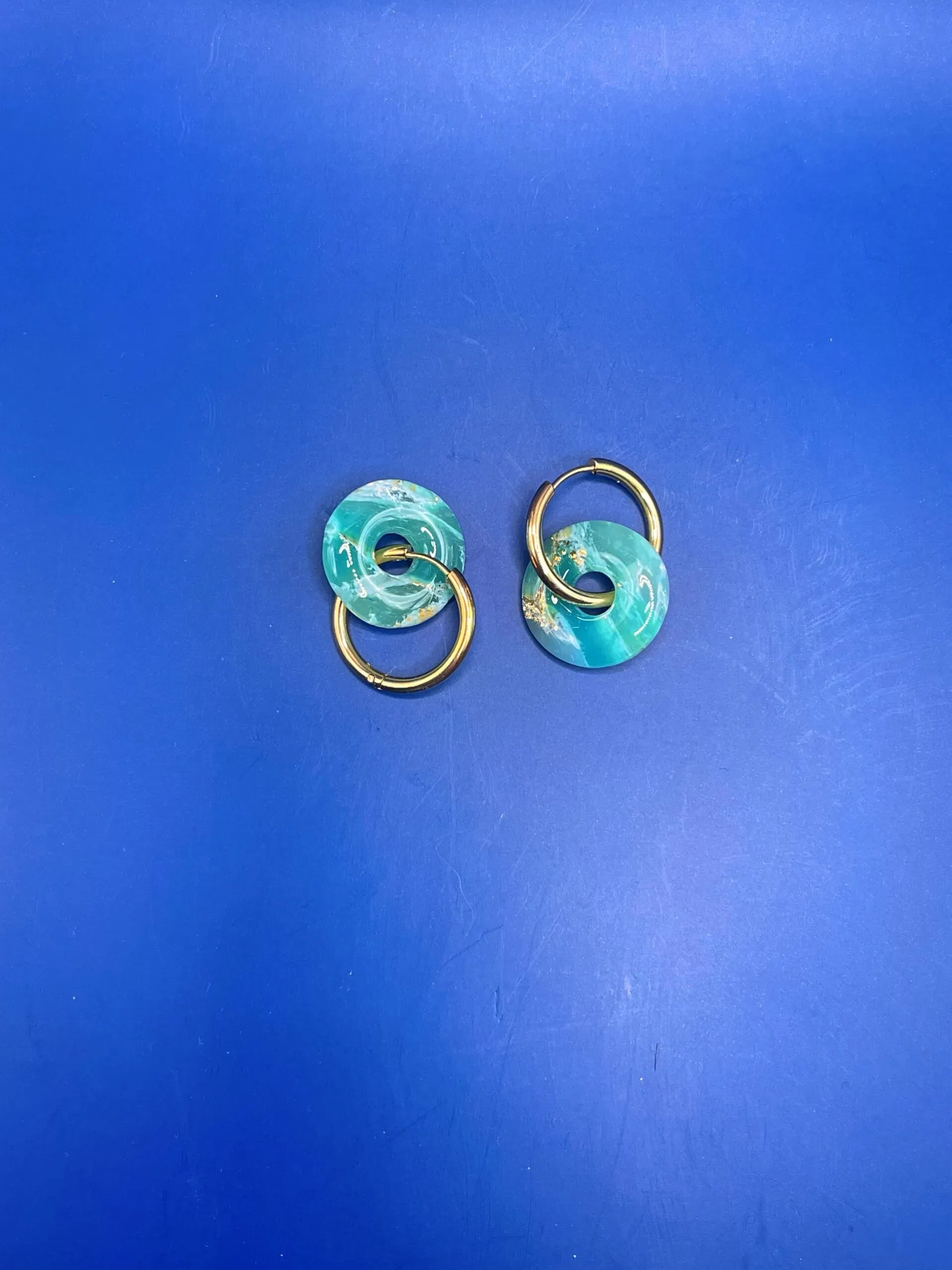 Pendientes + Charm Mareas Turquesa