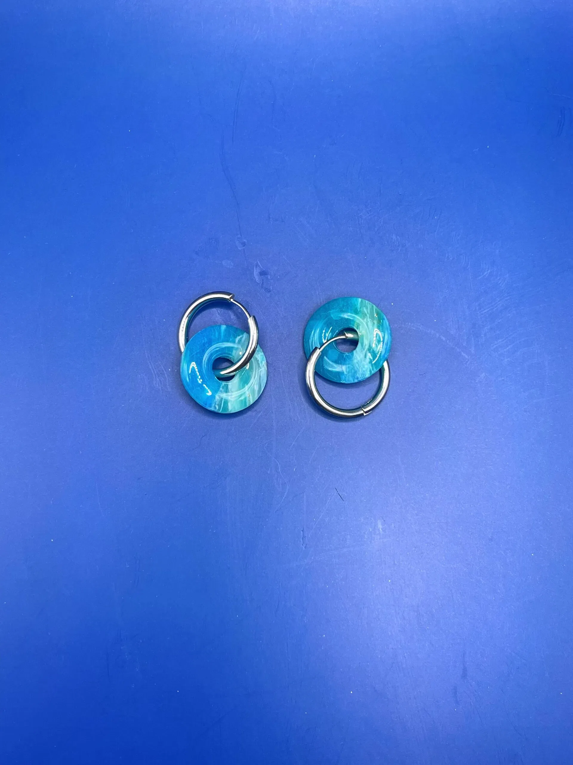 Pendientes + Charm Mareas Azul