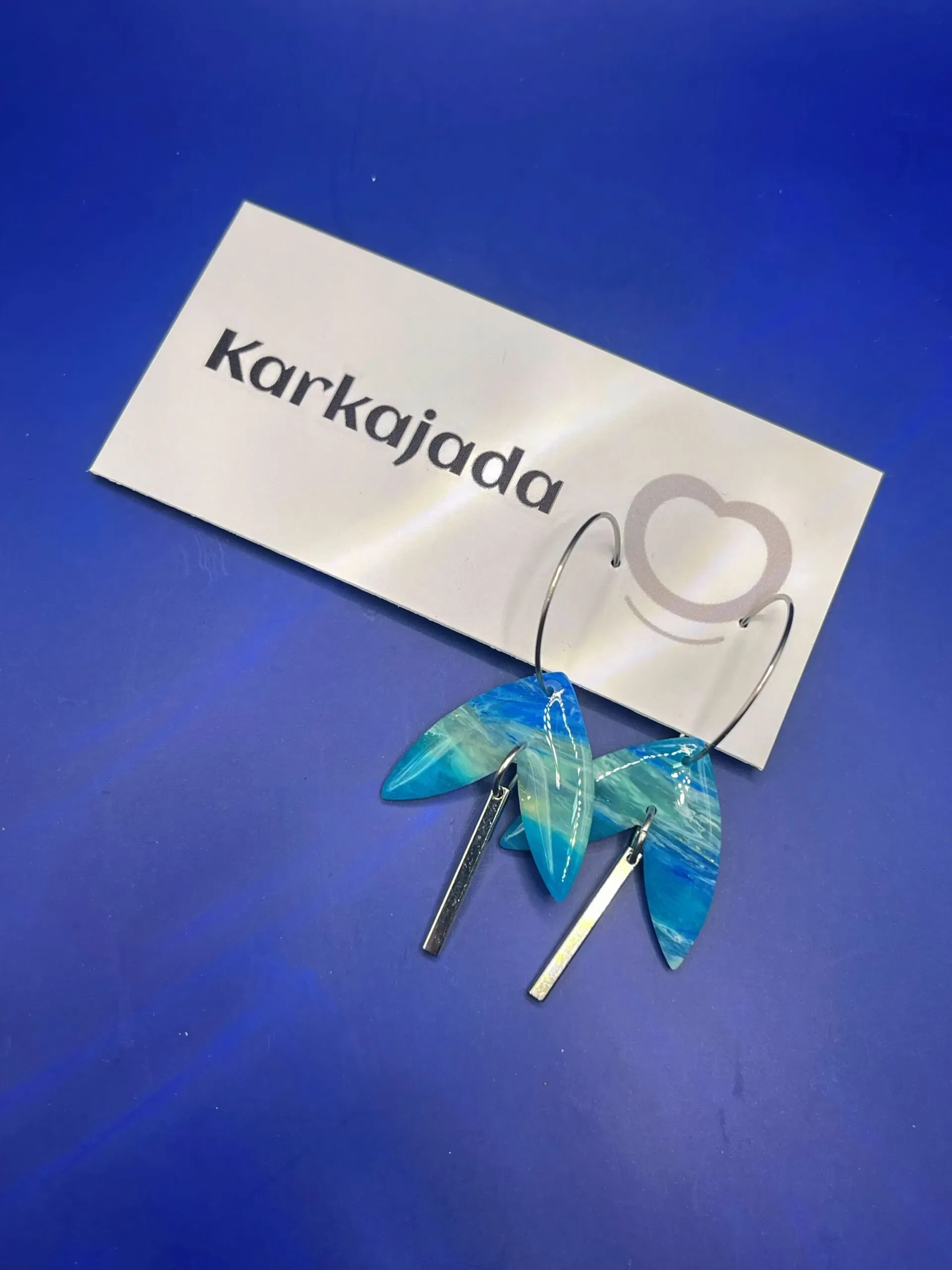 Pendientes Hoja Azul