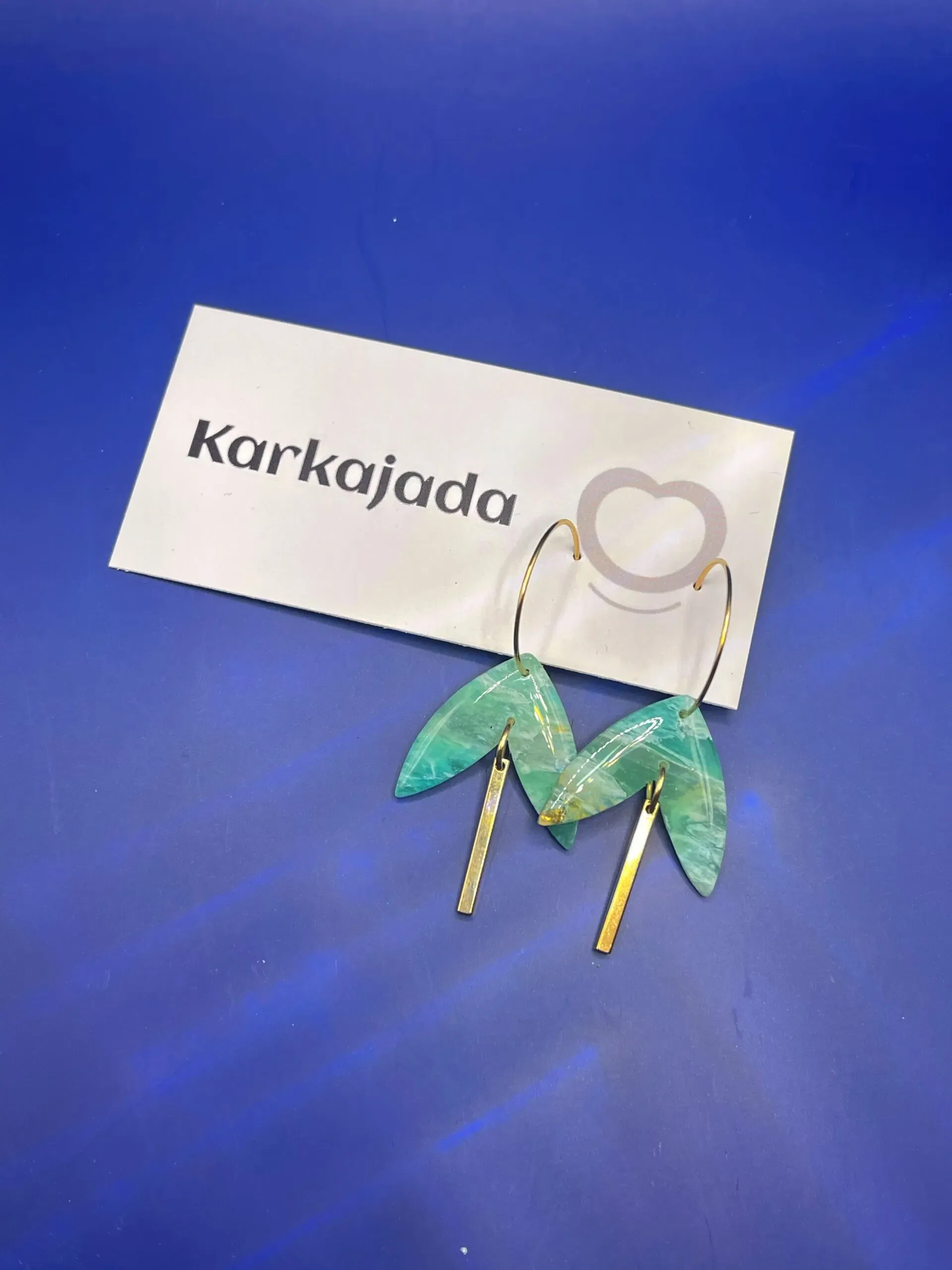 Pendientes Hoja Turquesa