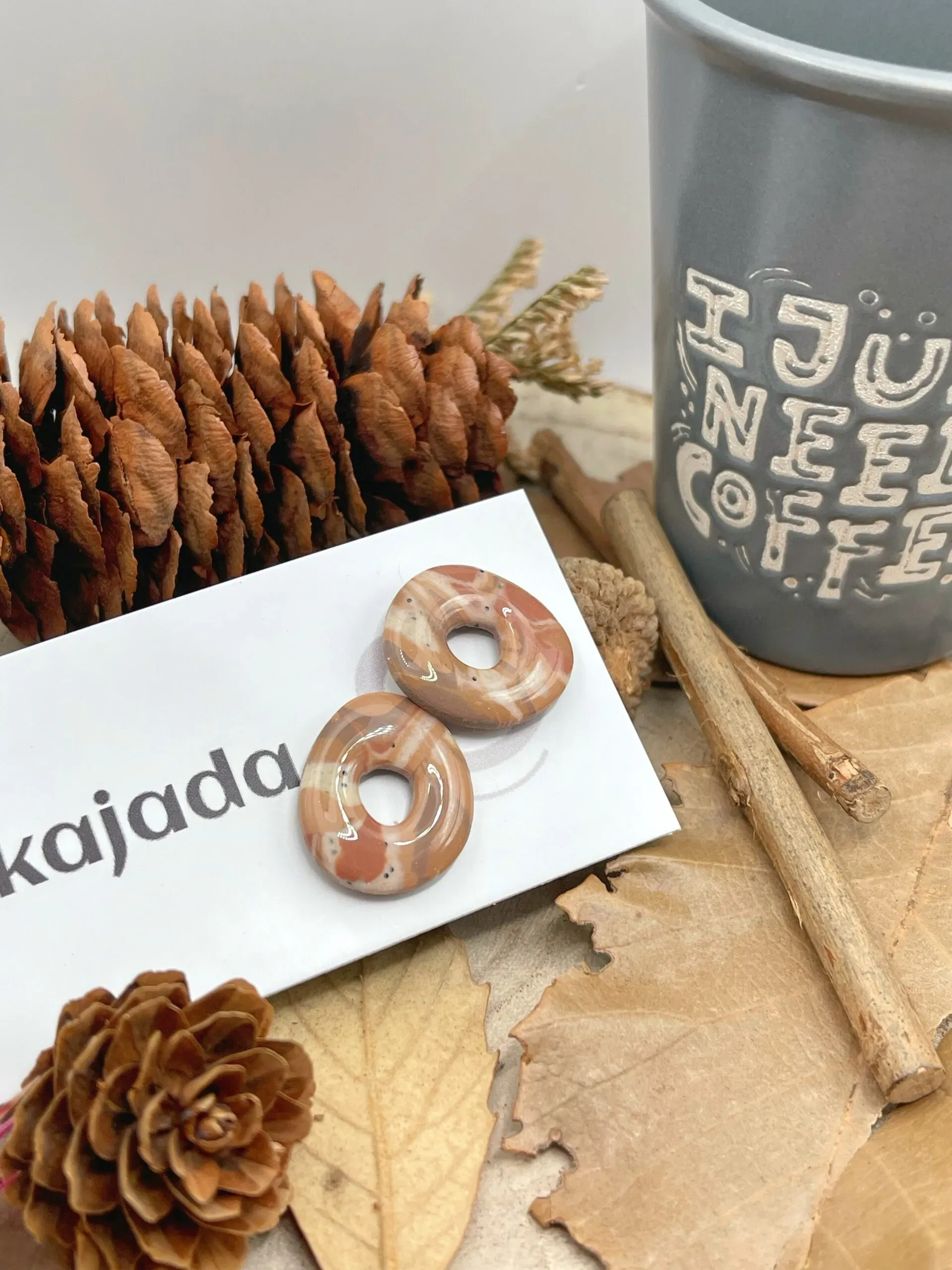 Pendientes Rosc Latte