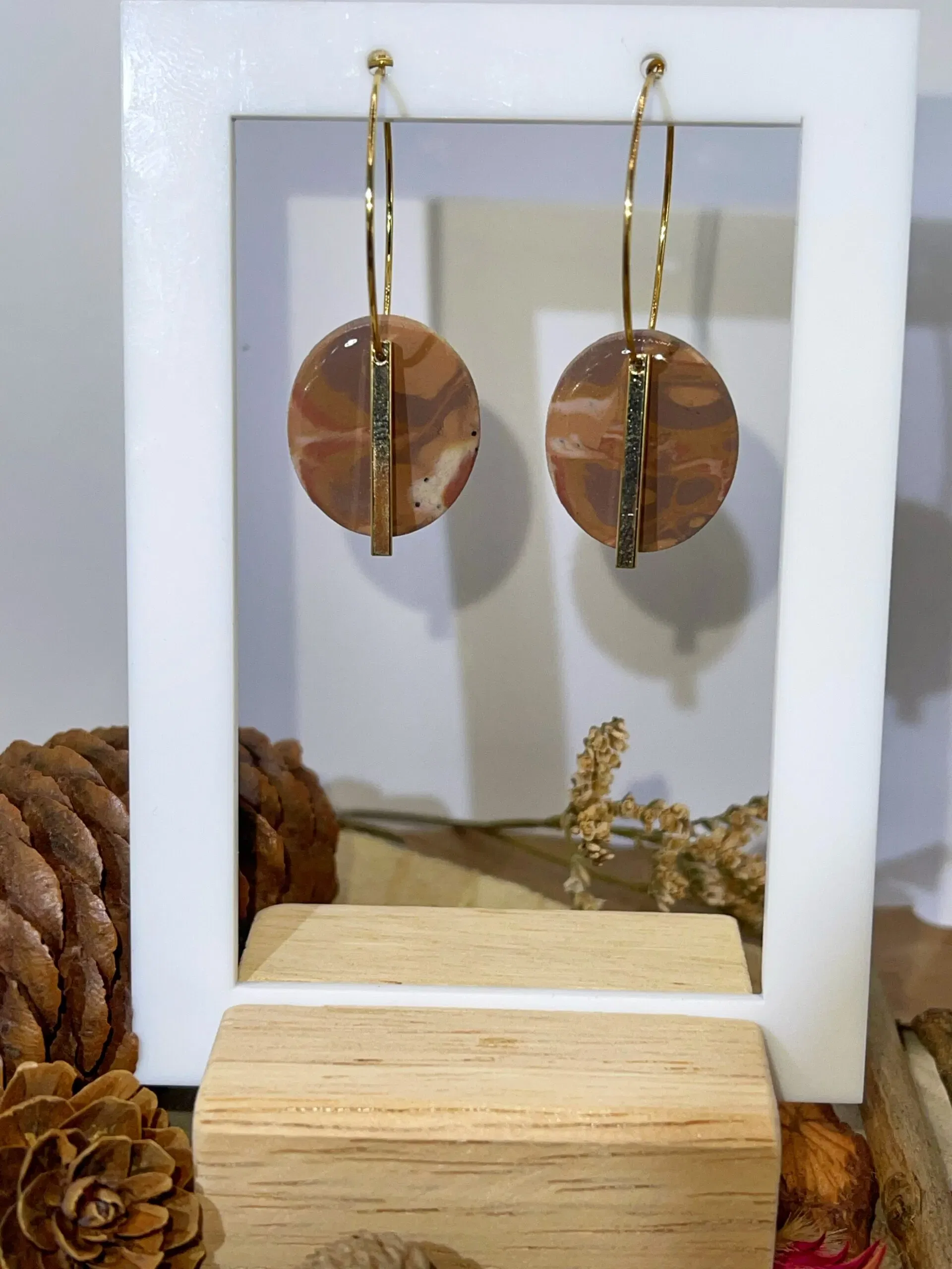 Pendientes Aurea Latte - Imagen 2