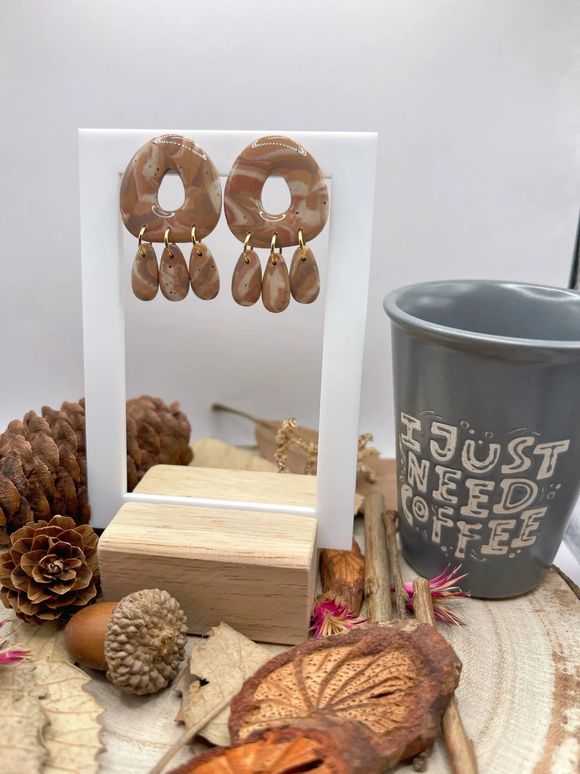 Pendientes Aurora Latte - Imagen 3