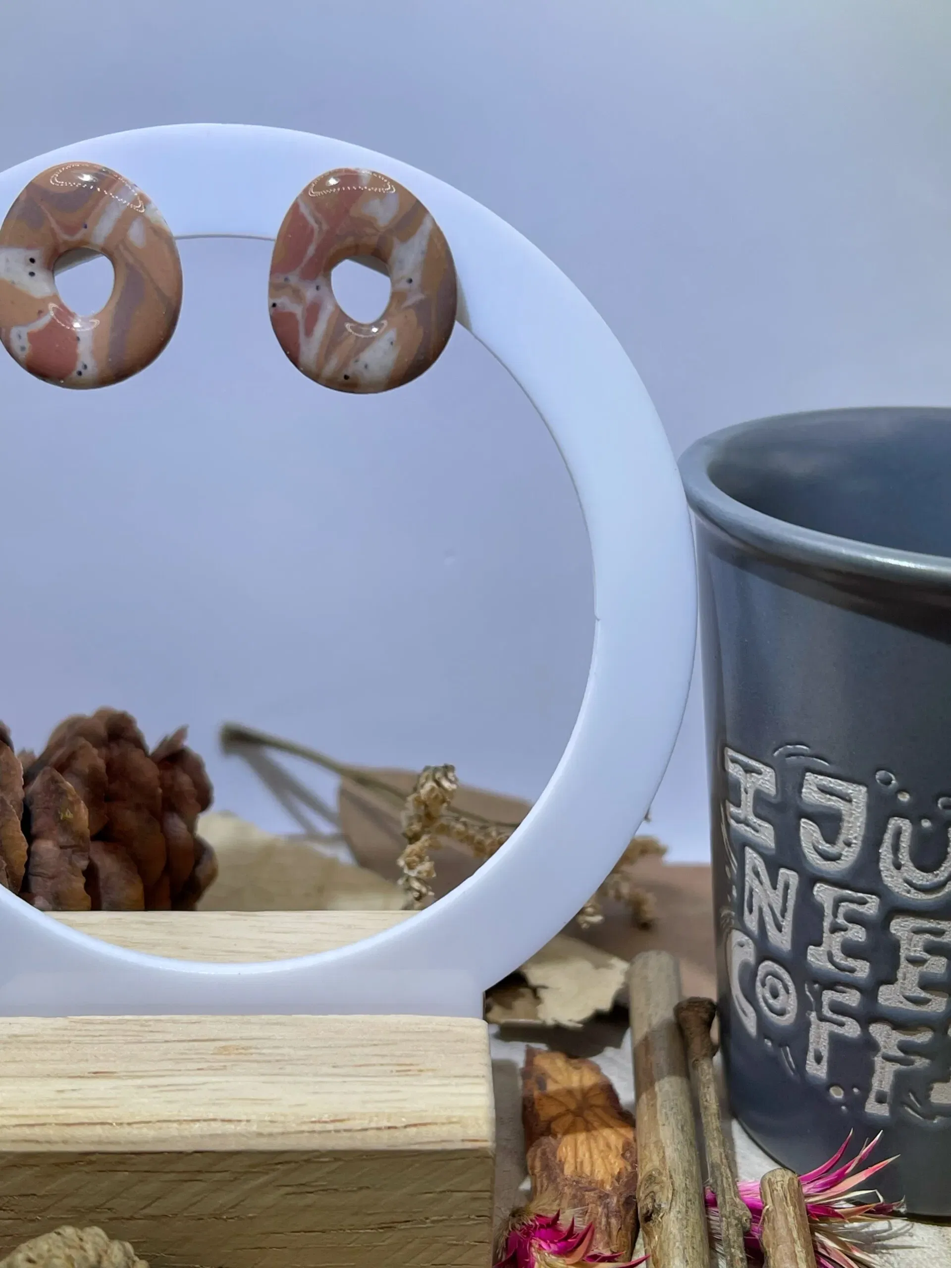 Pendientes Rosc Latte - Imagen 3