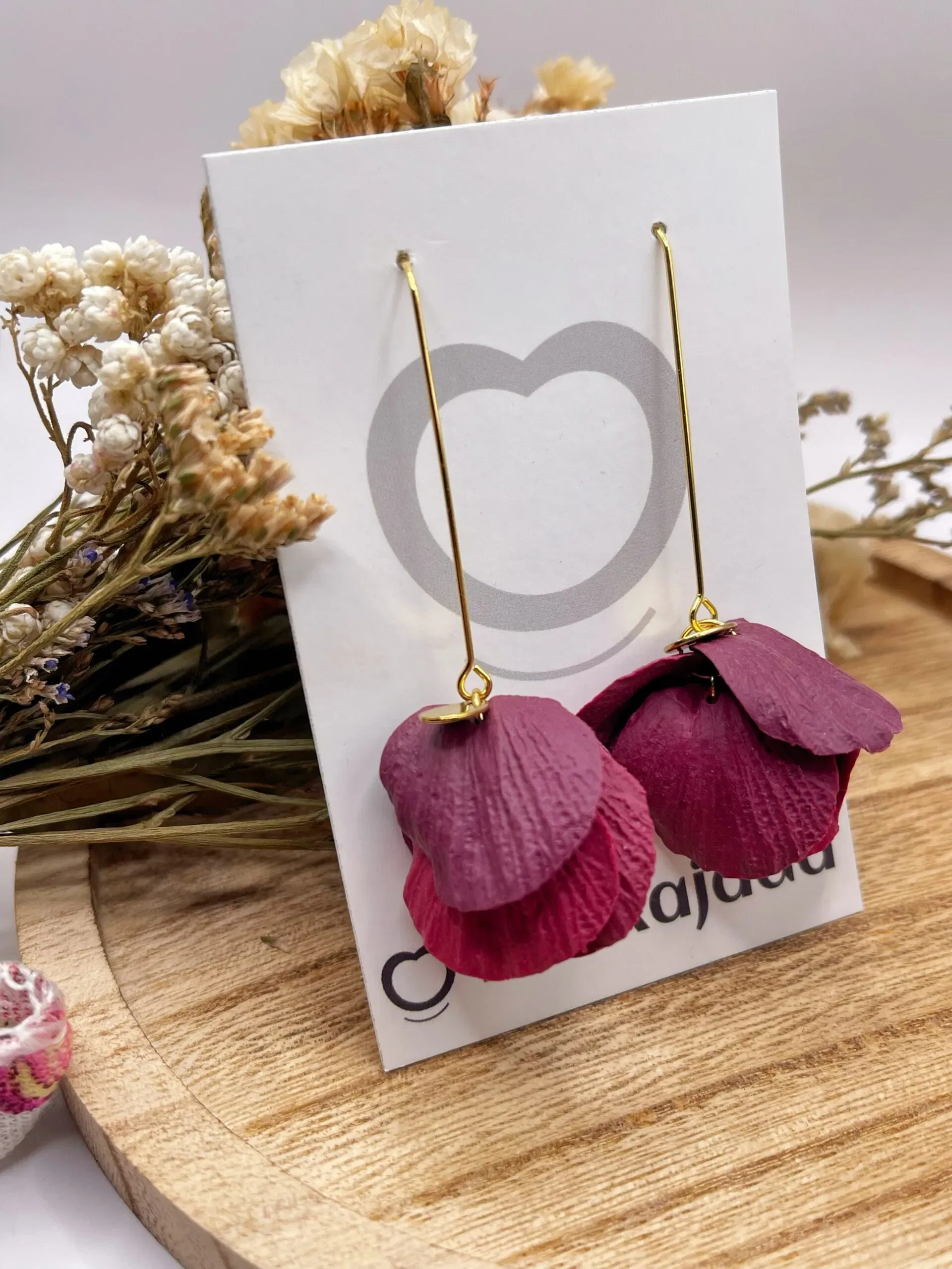 Pendientes Syra Burdeos