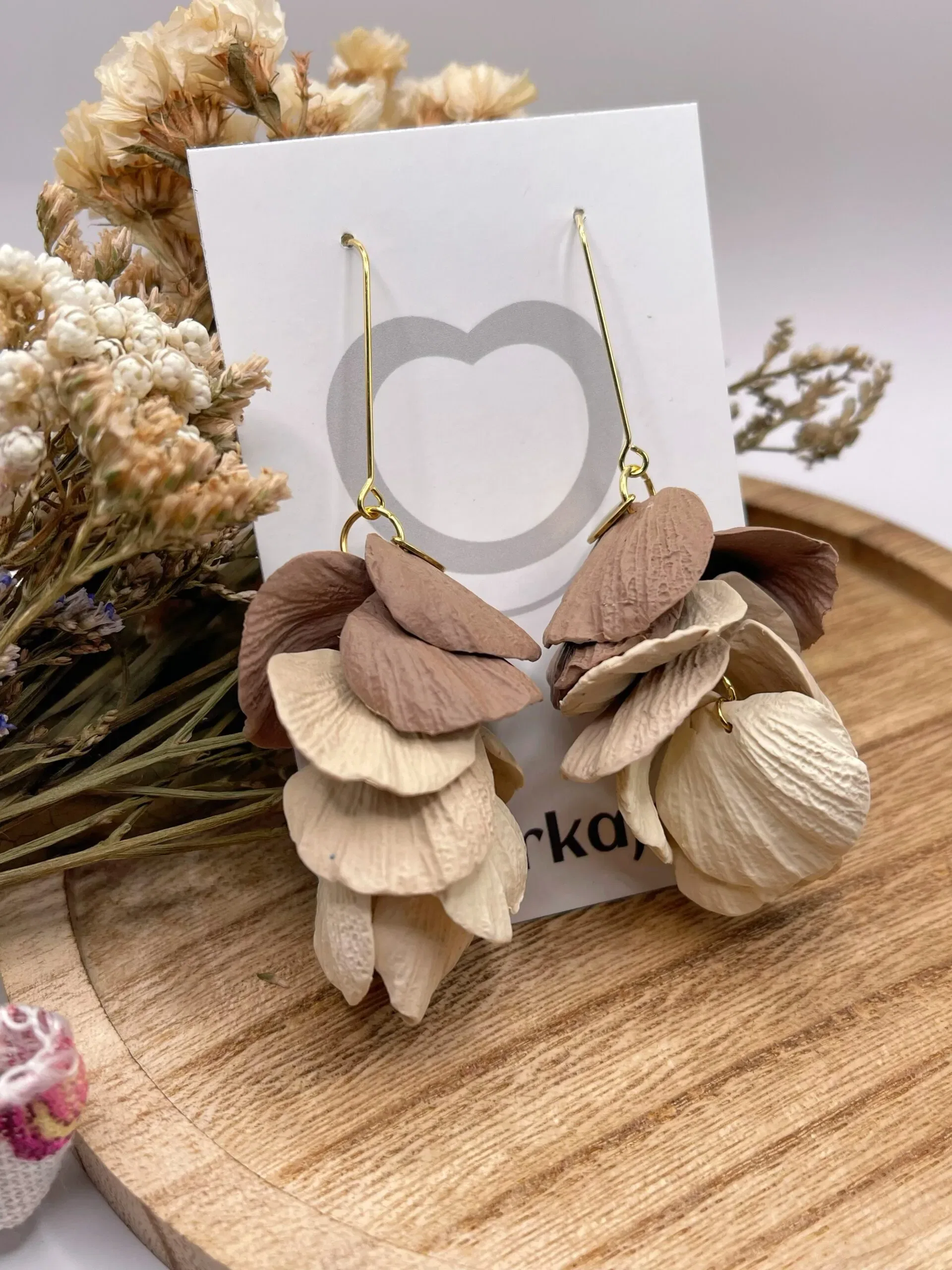 Pendientes Lyra Crema - Imagen 3