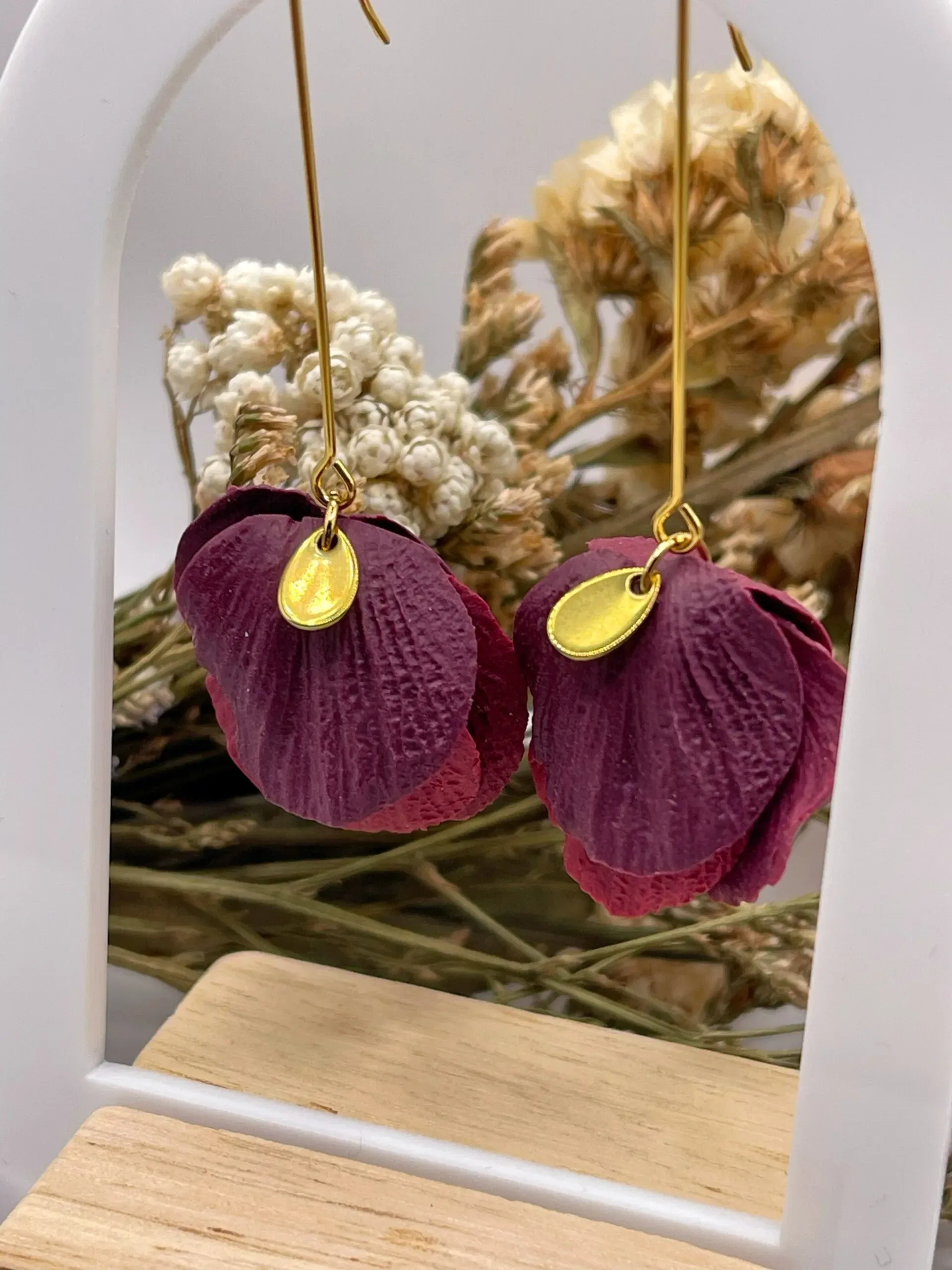 Pendientes Syra Burdeos - Imagen 2