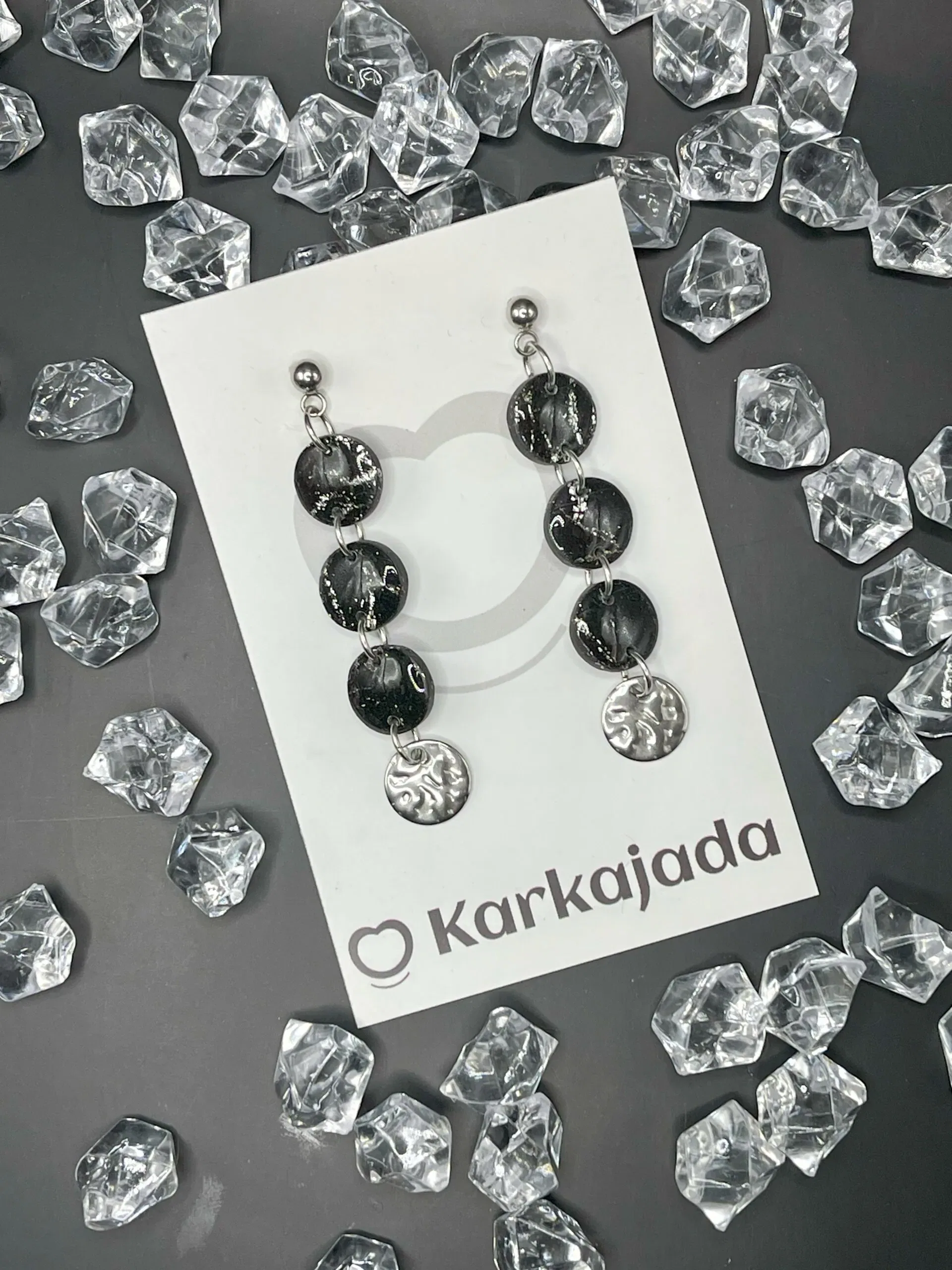 Pendientes Halo Plateado
