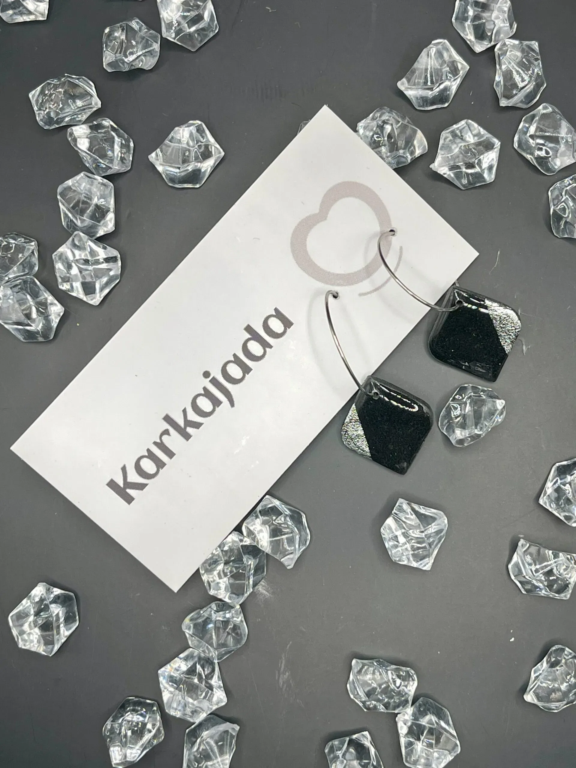 Pendientes Rounded Nox Plateado