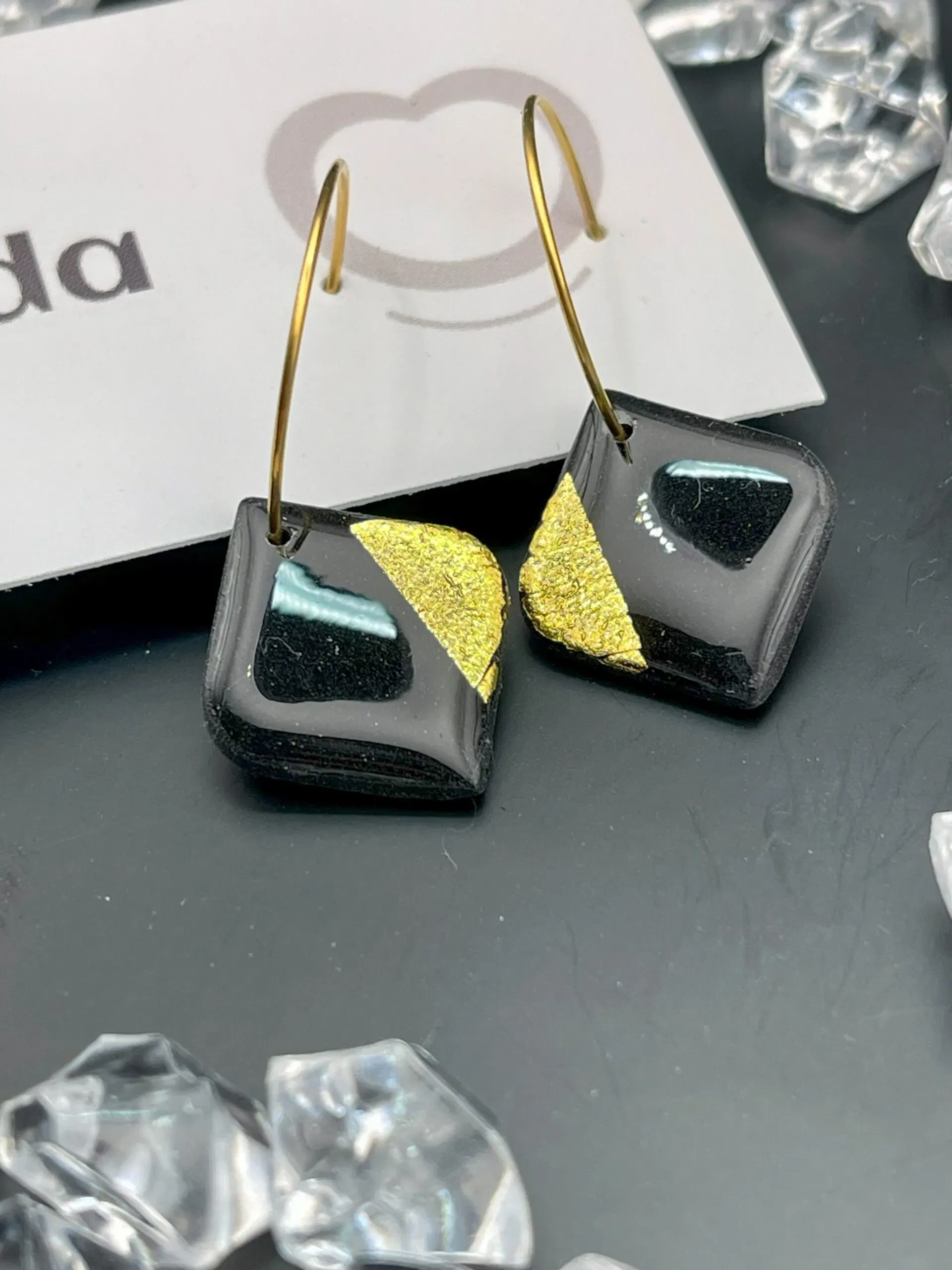 Pendientes Rounded Nox Dorado - Imagen 2