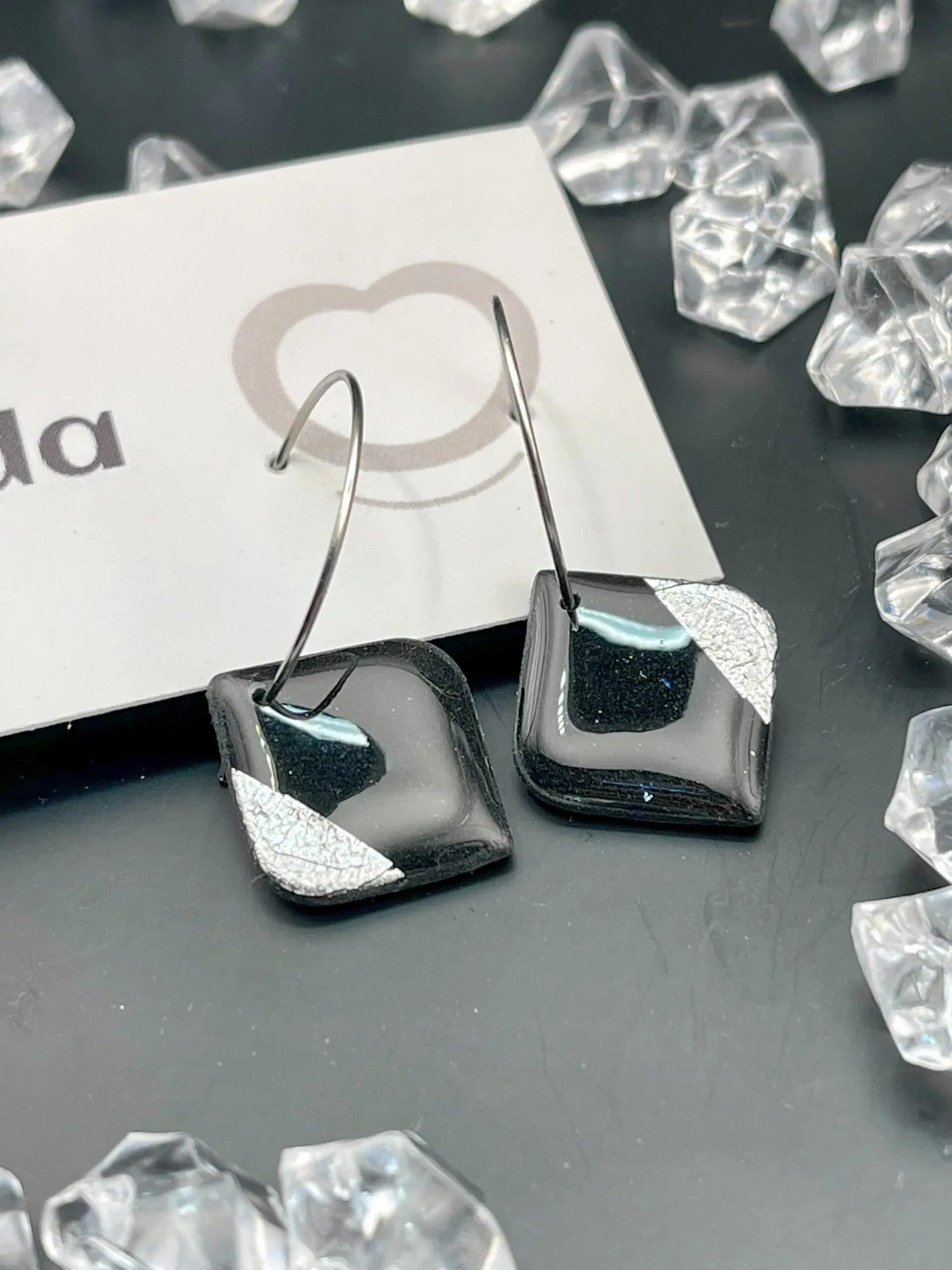 Pendientes Rounded Nox Plateado - Imagen 2