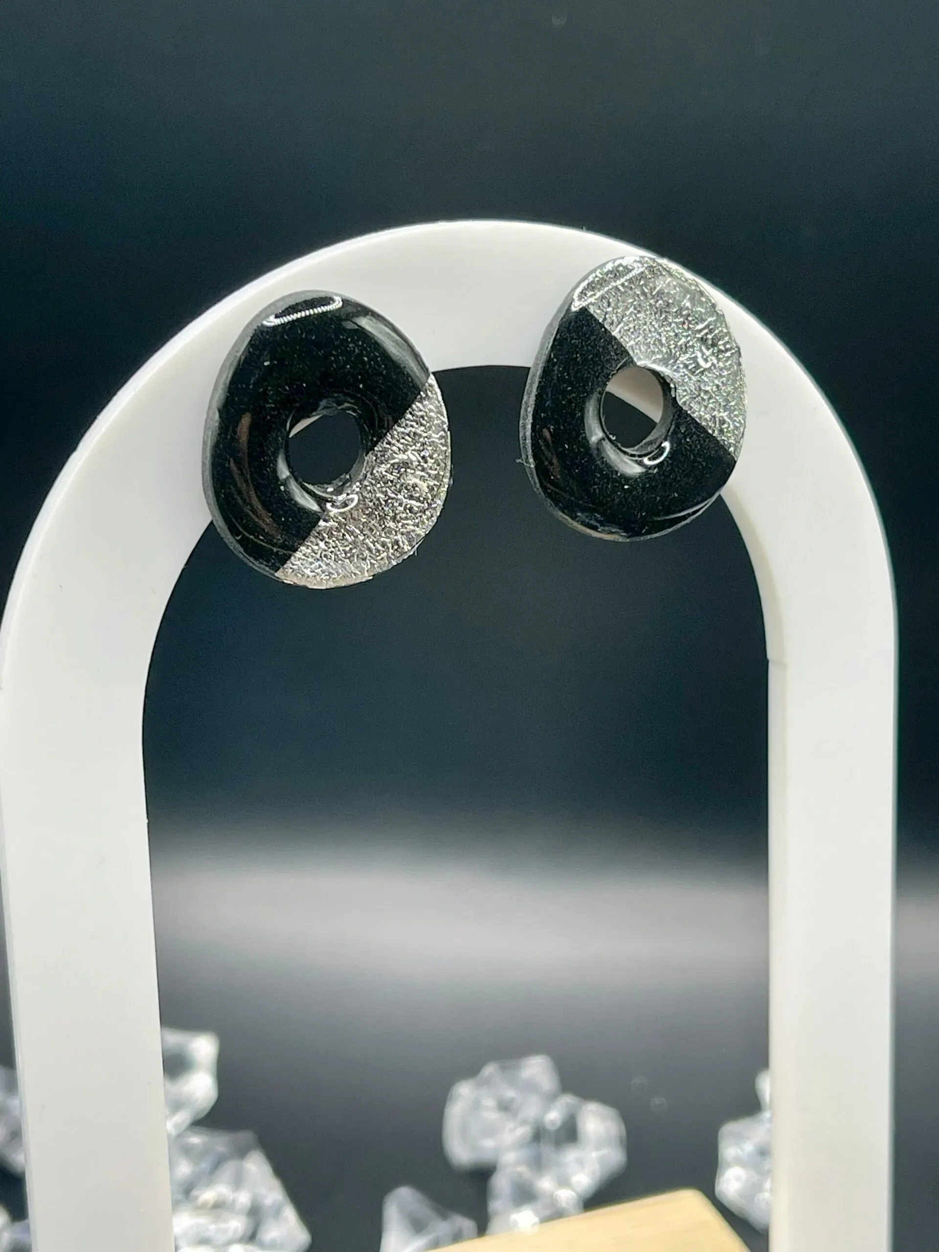 Pendientes Rosc Nox Plateado - Imagen 3
