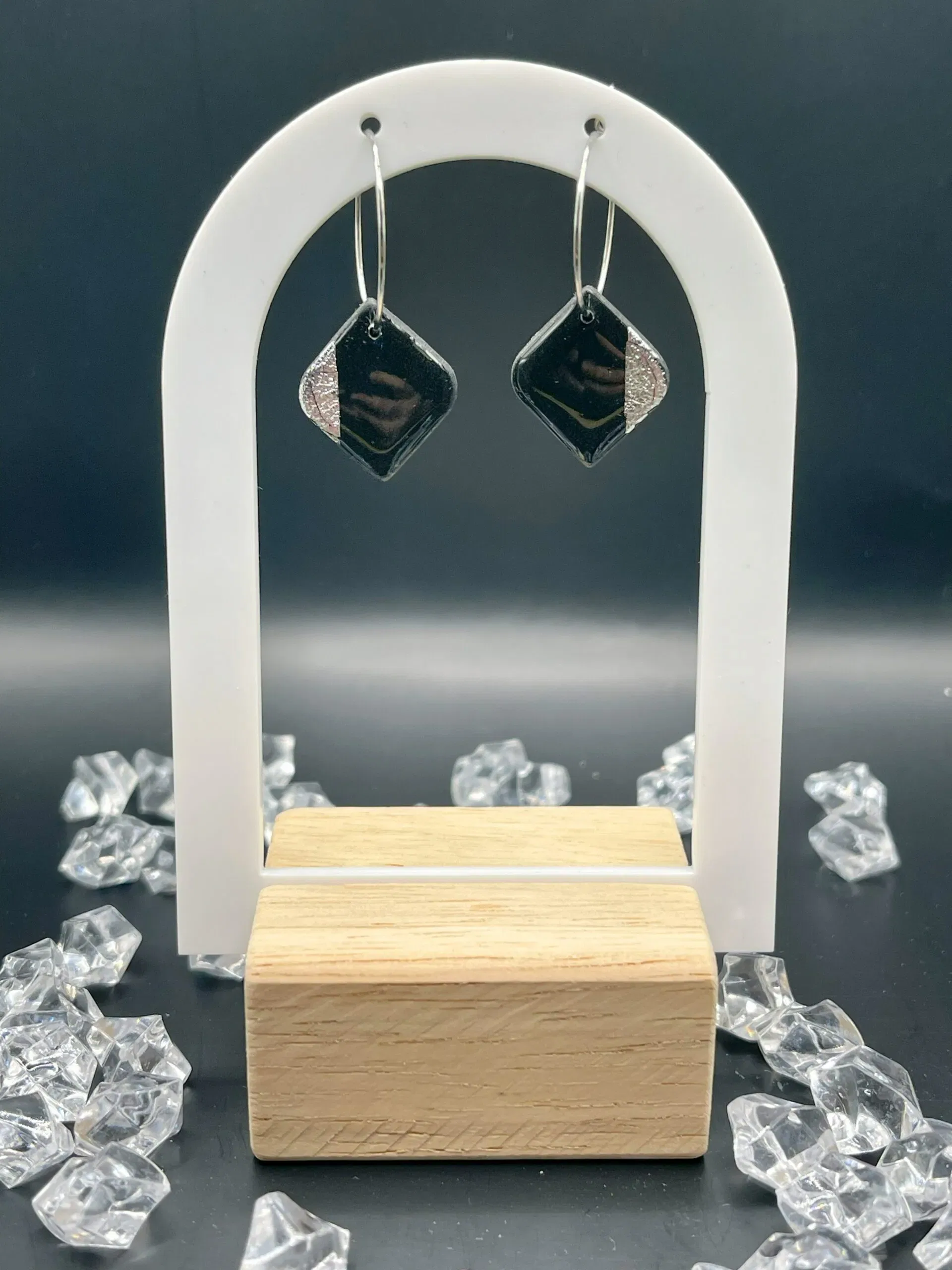 Pendientes Rounded Nox Plateado - Imagen 3