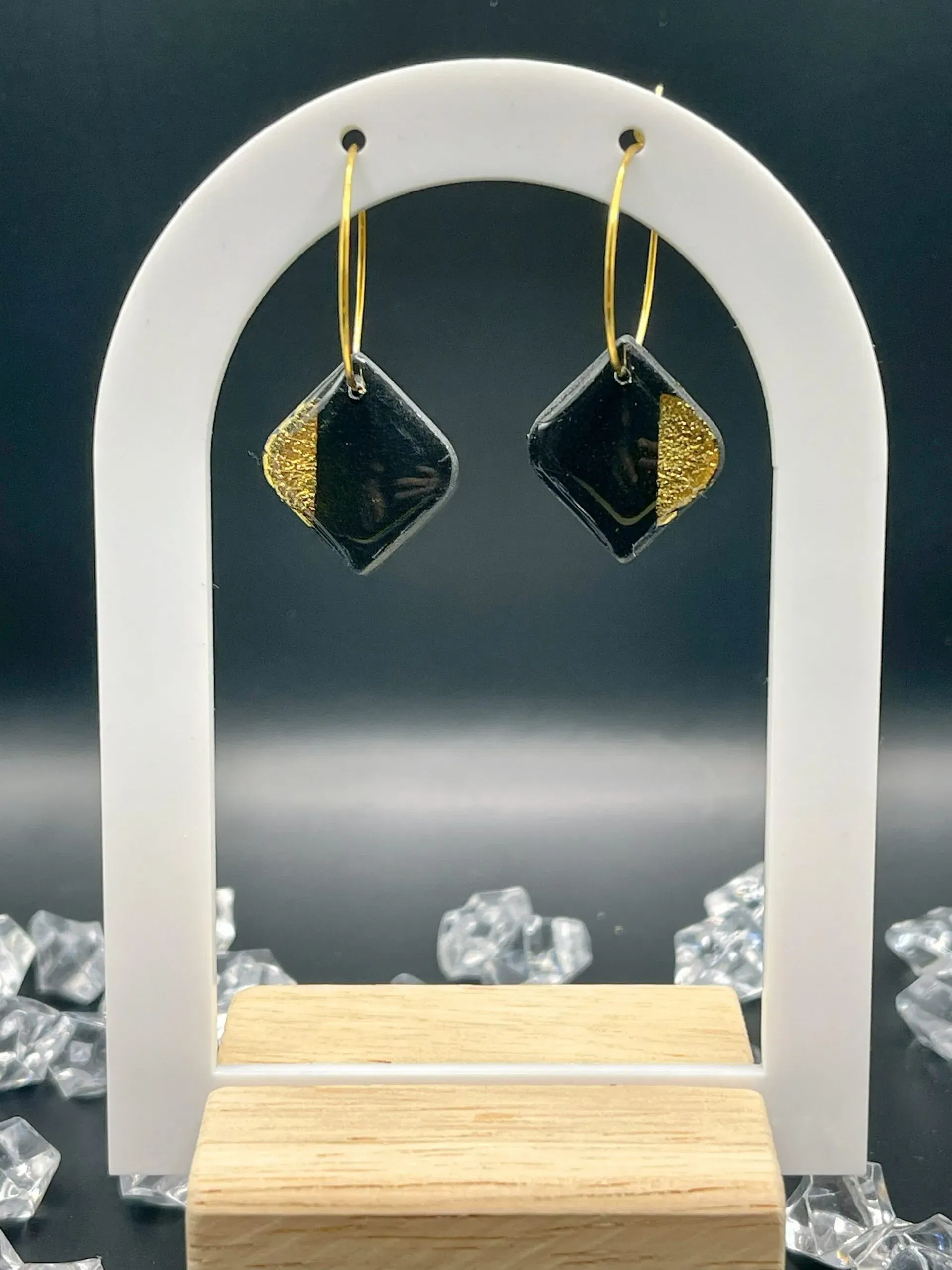 Pendientes Rounded Nox Dorado - Imagen 3