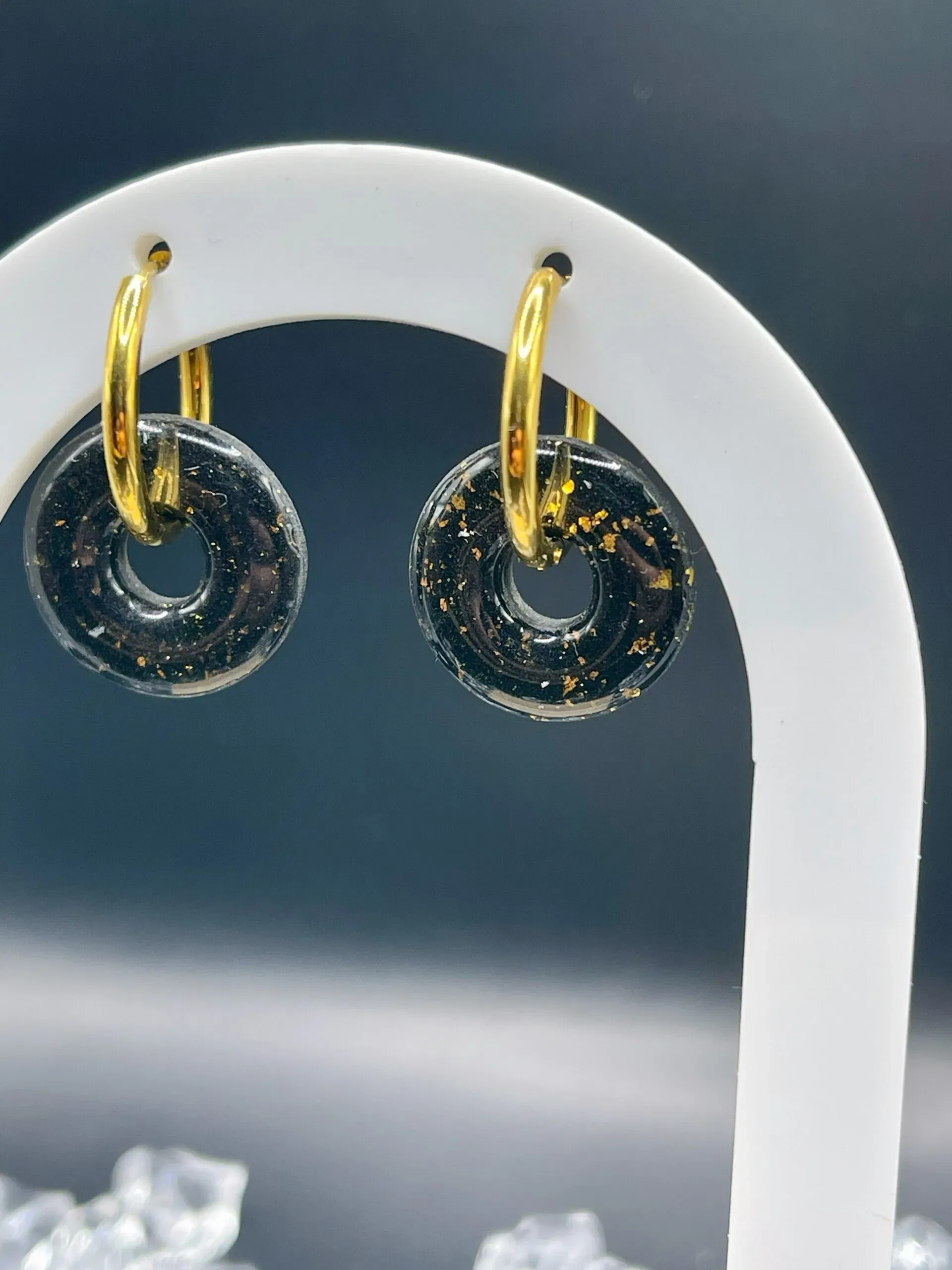 Pendientes + Charm Nox Dorado - Imagen 2