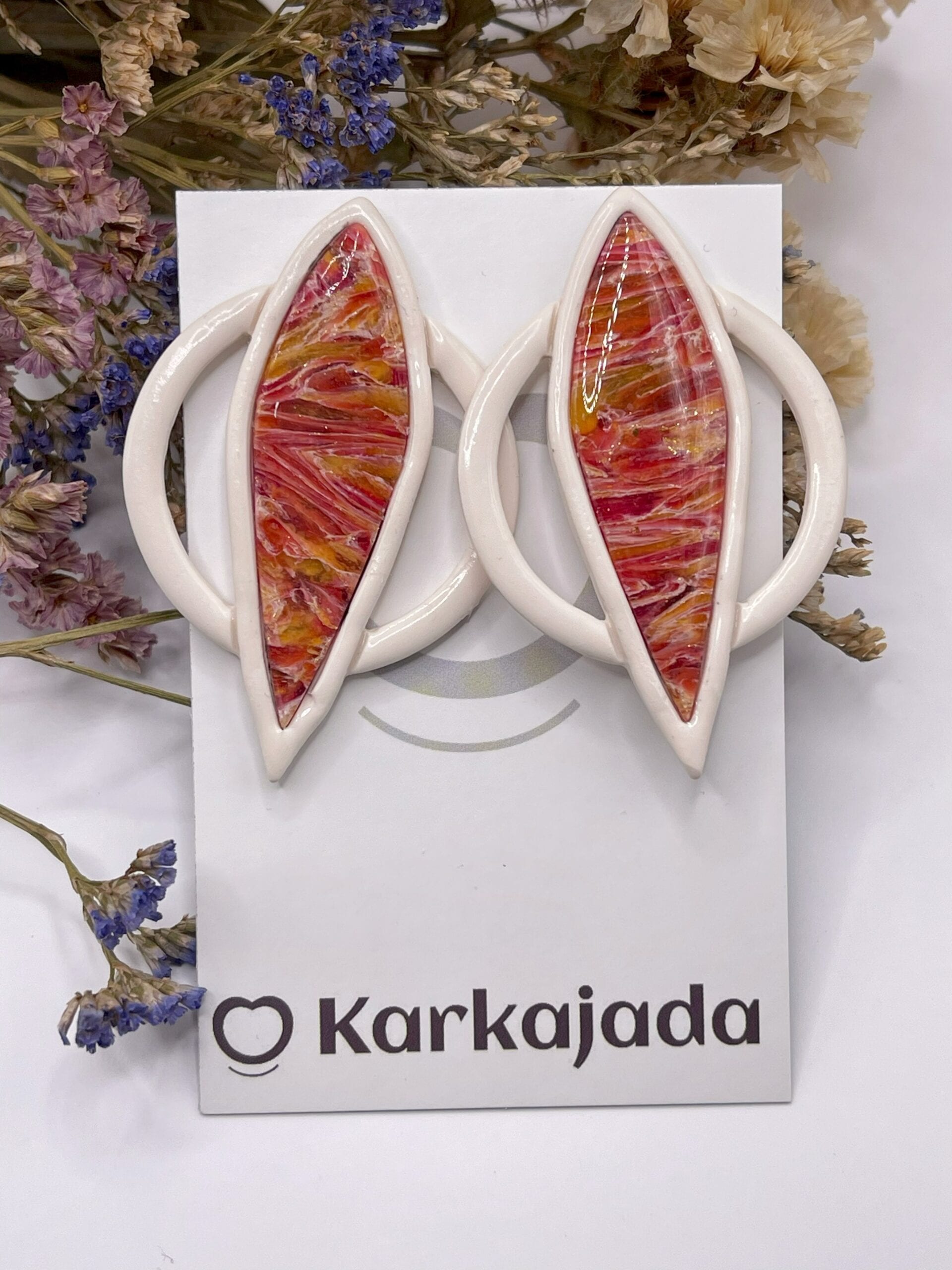 Pendientes Ámbar Coral
