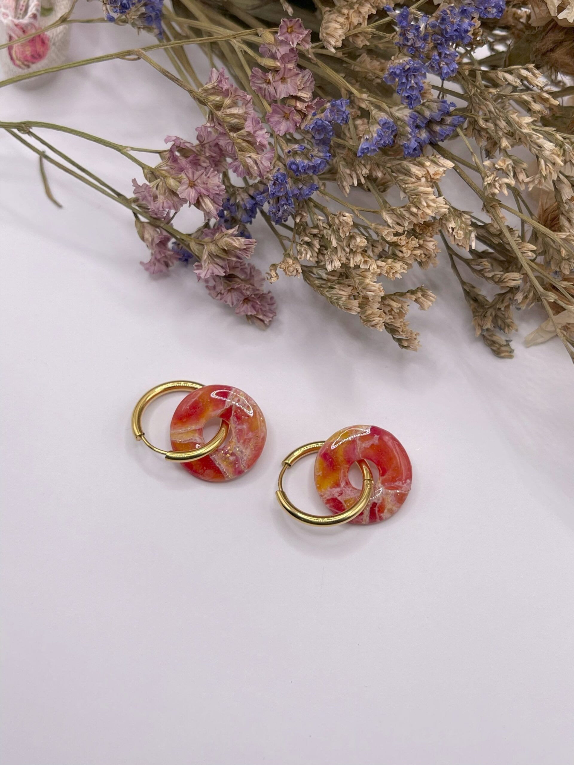 Pendientes + Charm Esencia Coral - Imagen 2