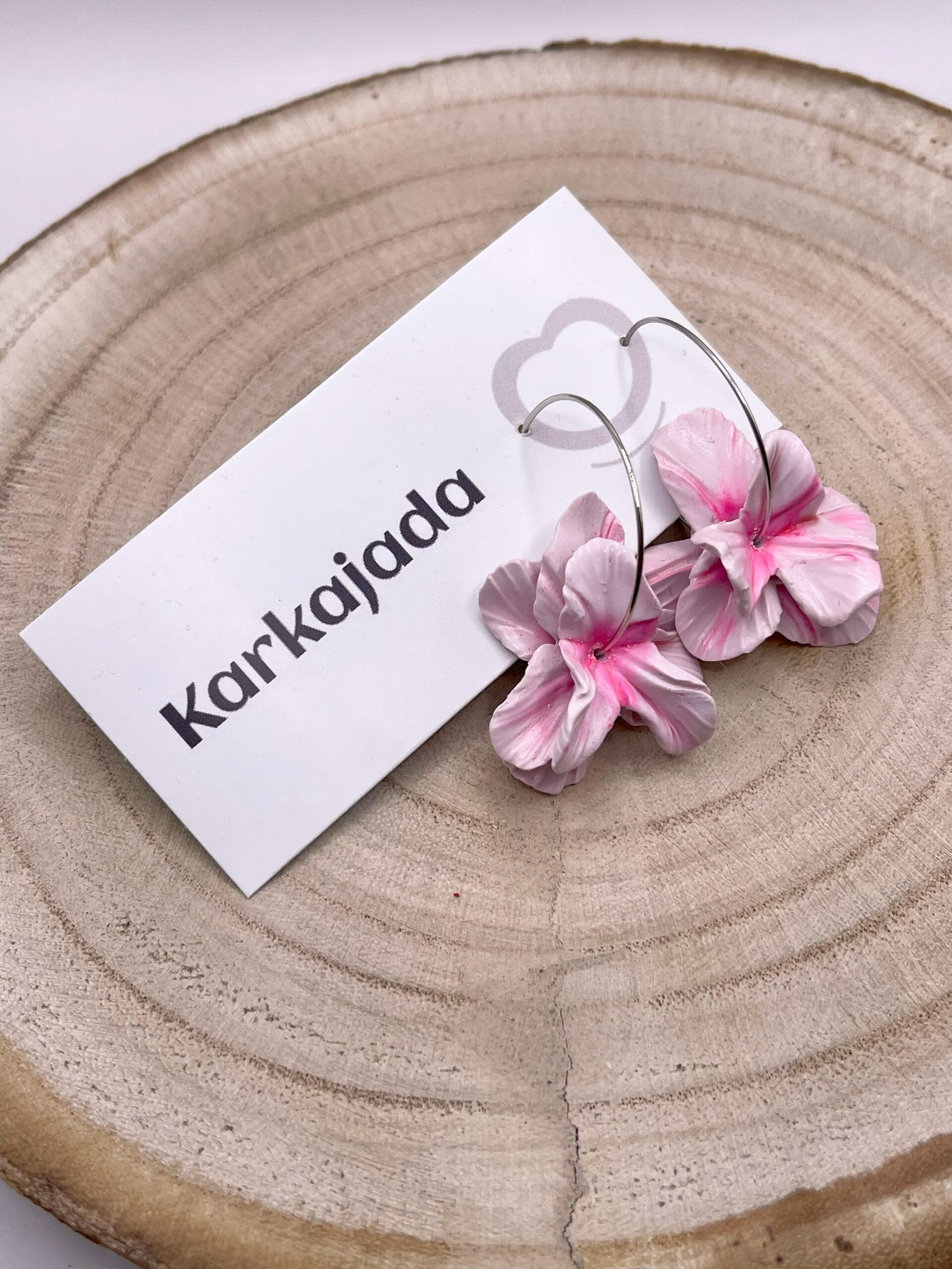 Pendientes Camelia Rosa - Imagen 2