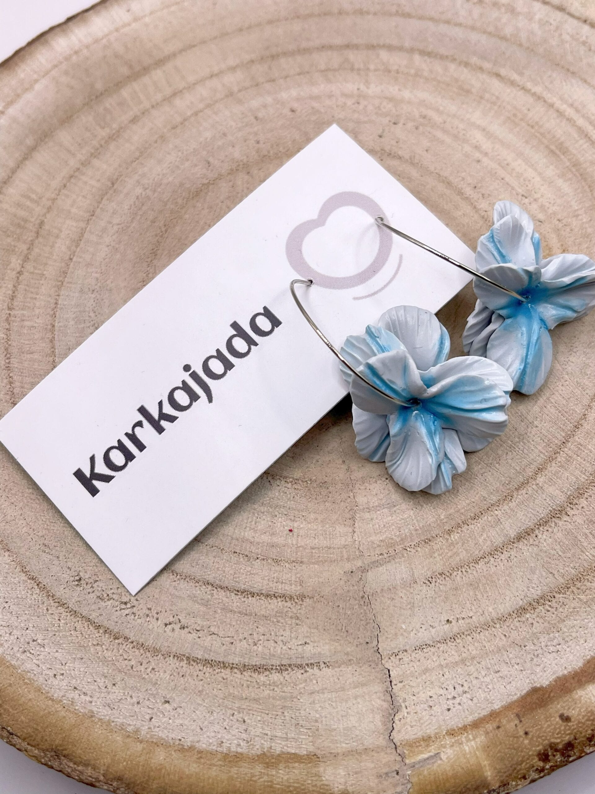 Pendientes Camelia Azul - Imagen 3