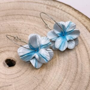 Pendientes Camelia Azul
