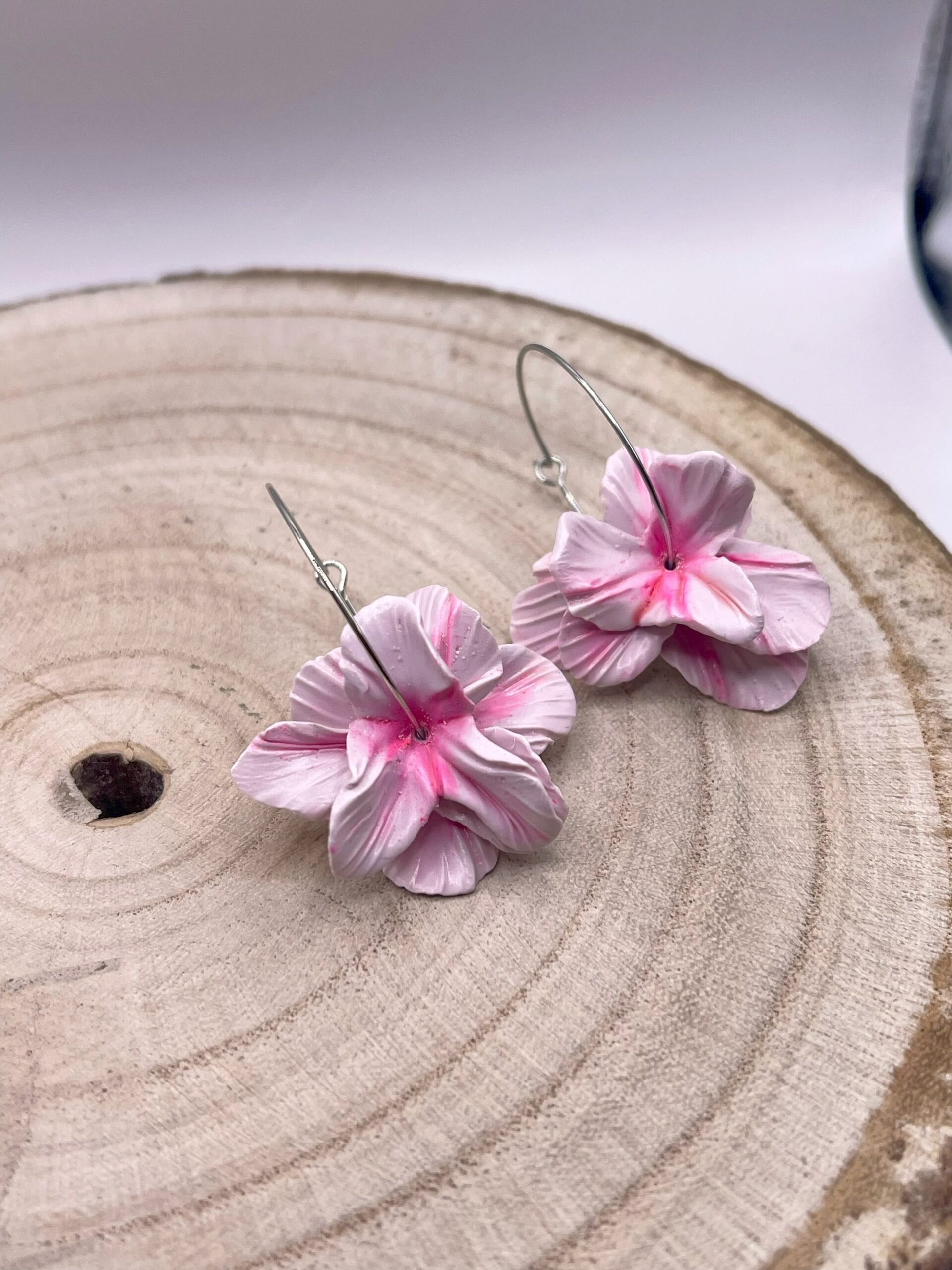 Pendientes Camelia Rosa