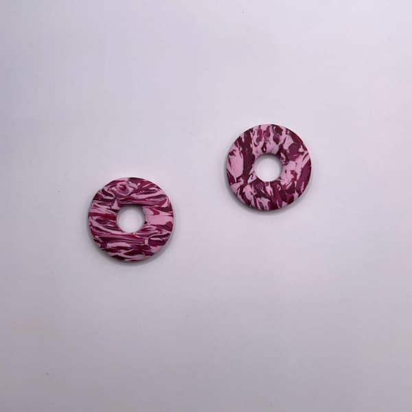 Charm Donut Marmolado Rosado