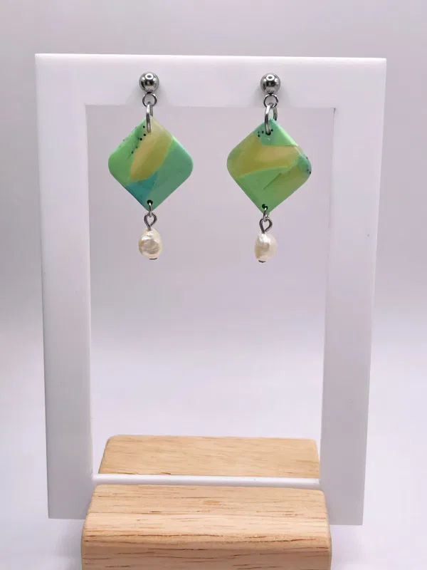 Pendientes Náyade Verdeplata - Imagen 2