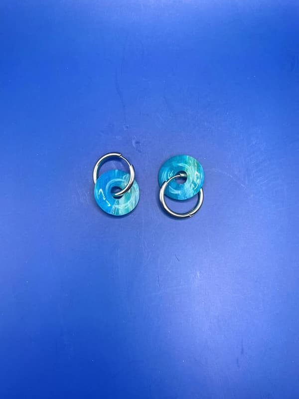 Pendientes + Charm Mareas Azul