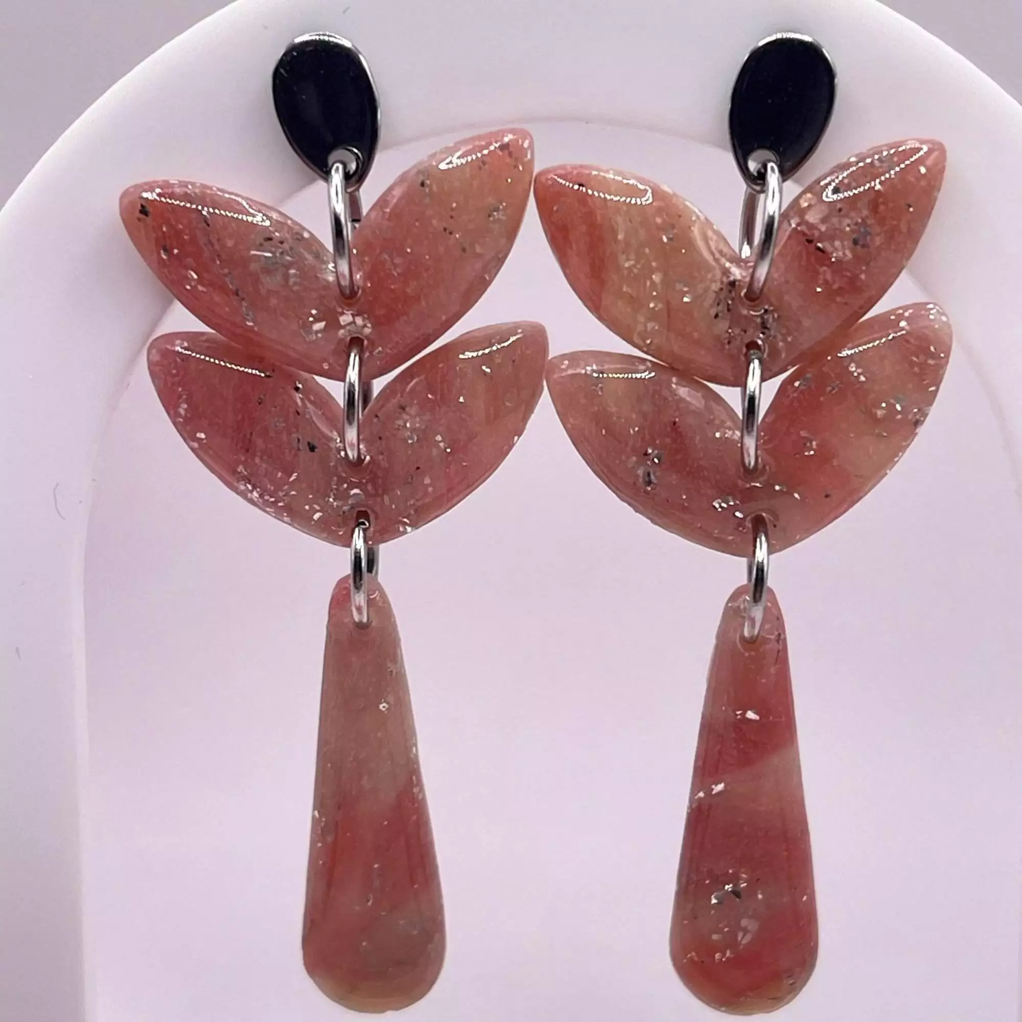 Pendiente Volans "Sonrosado" Gota