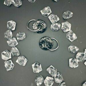 Pendientes + Charm Nox Plateado